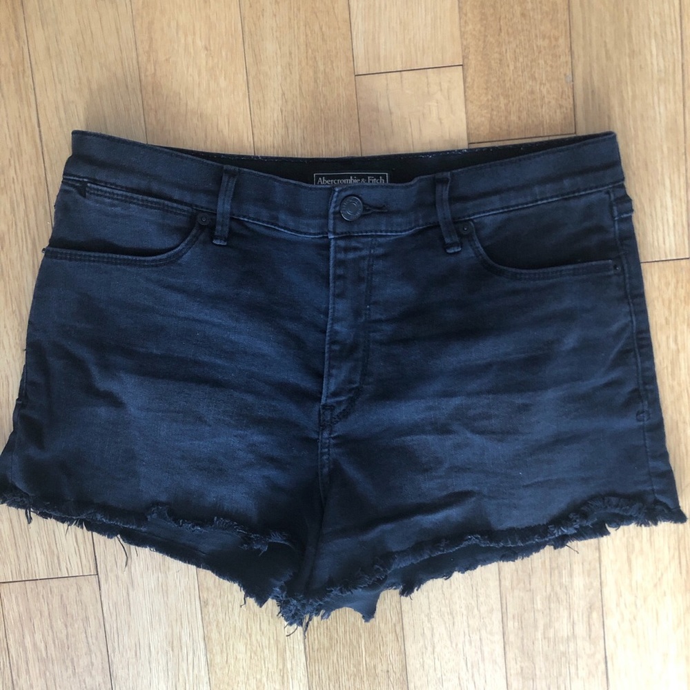 Abercrombie & Fitch Black Denim Shorts